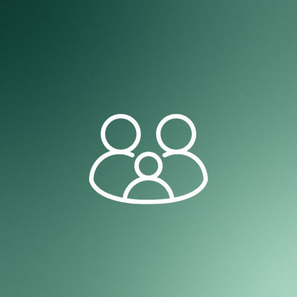 Grafisches Symbol einer Menschengruppe.